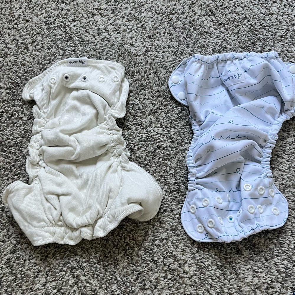 Essembly Cloth Diaper Set - 6 cloths, 2 diaper covers